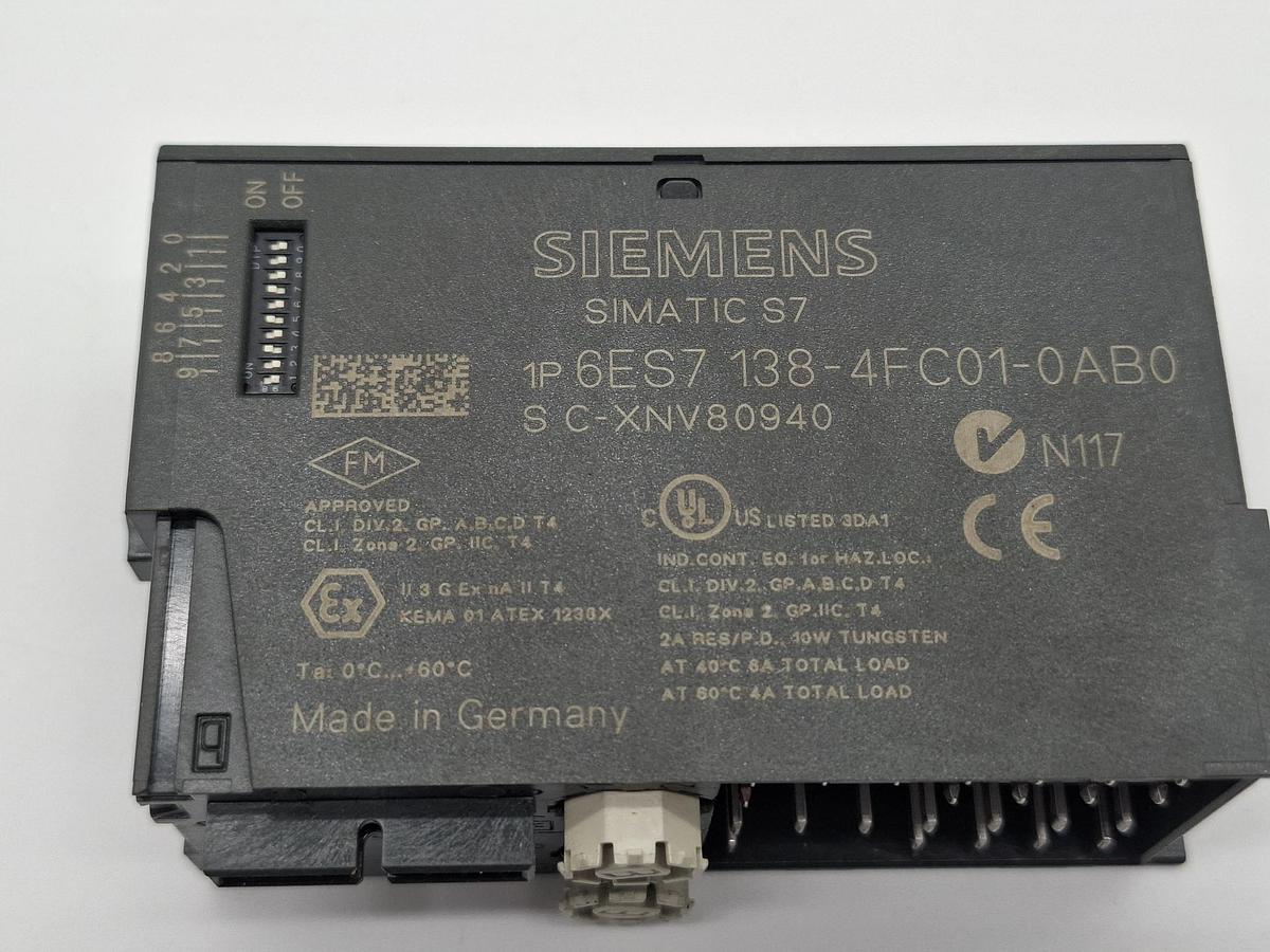 Profisafe, Input/Output, 6ES7 138-4FC01-0AB0, Siemens, neu