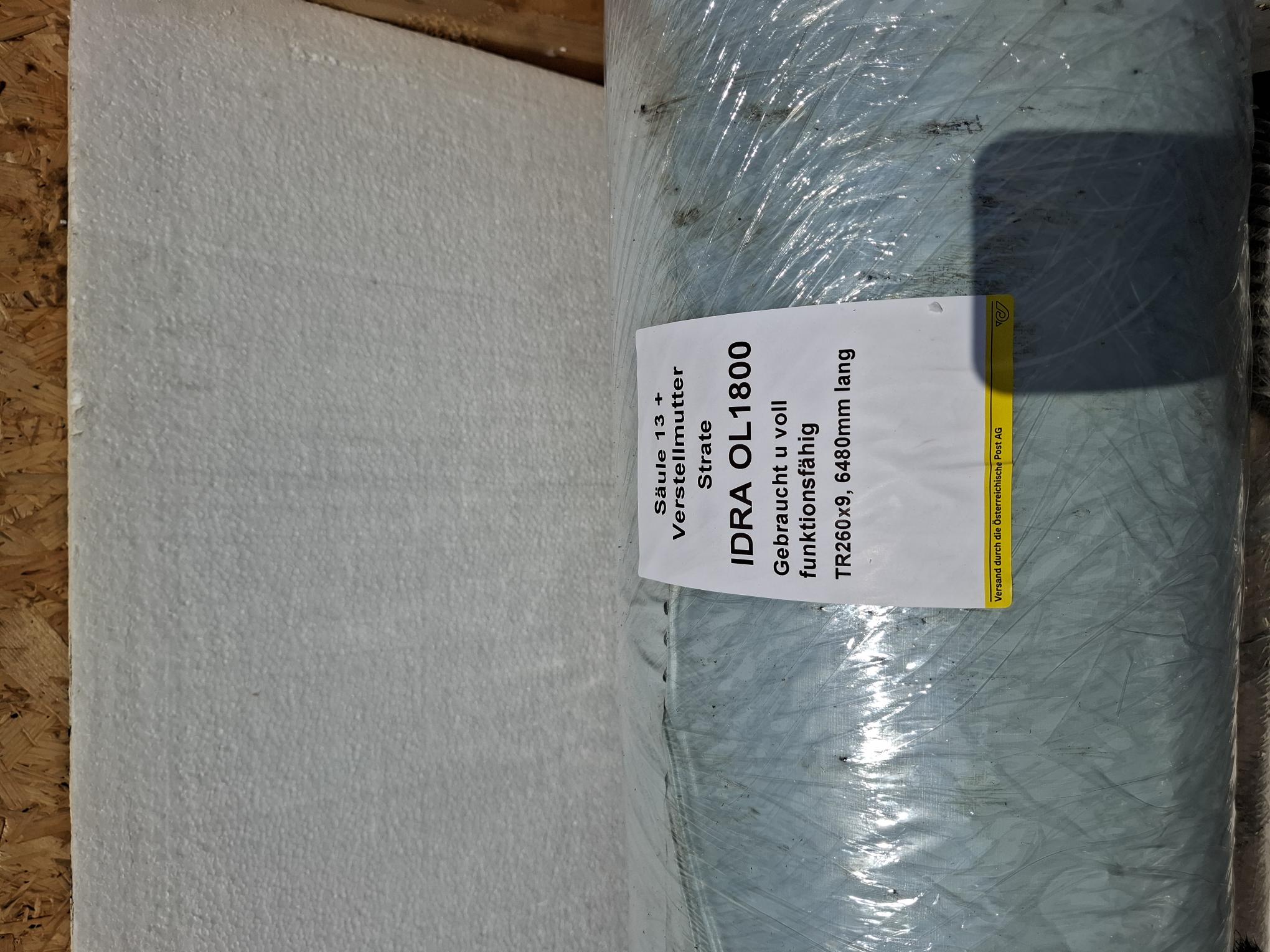 Gebraucht Ersatzsäule für IDRA OL1800 + Verstellmutter, D260mmx6480mm, (13), Idra, gebraucht