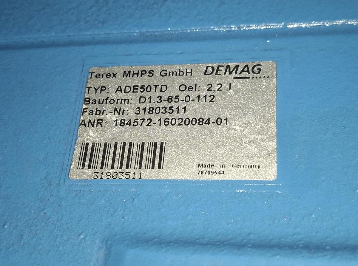 Flachgetriebebremsmotor, ADE 50 TD, Demag, neuwertig -60%
