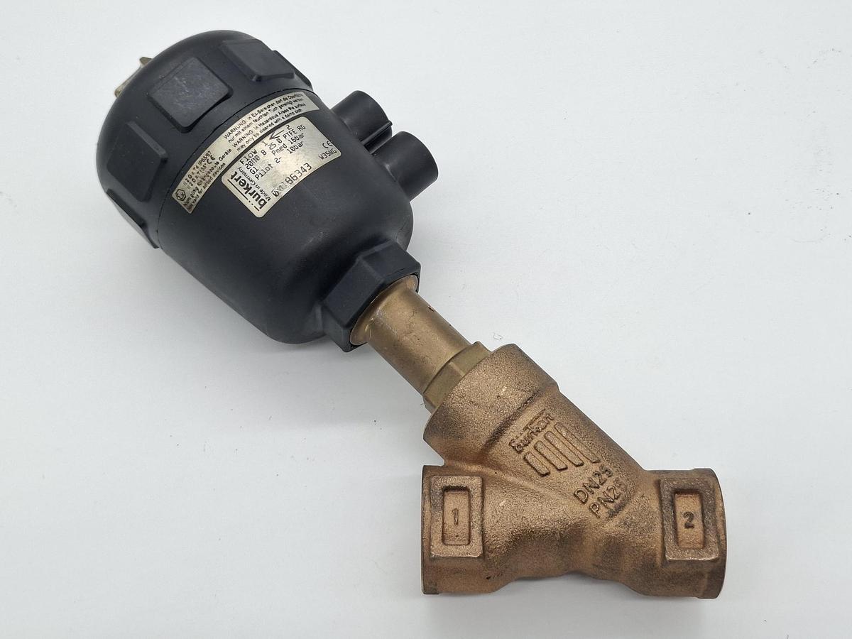 Schrägsitzventil, 2000 B PTFE RG, 16bar, DN25, PN25, G1", 186343, Bürkert, neuwertig