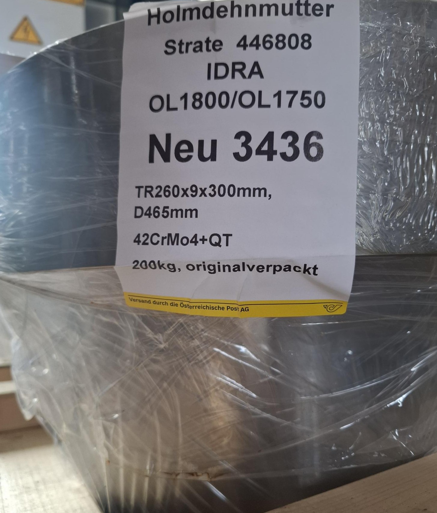 Holmdehnmutter für Druckgussmaschine IDRA OL1800, TR260x9, 446808, Idra, neu