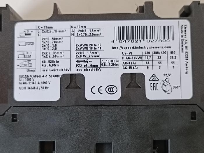 Gebraucht Schütz AC-1, 3RT2446-1AP00, Siemens, neuwertig