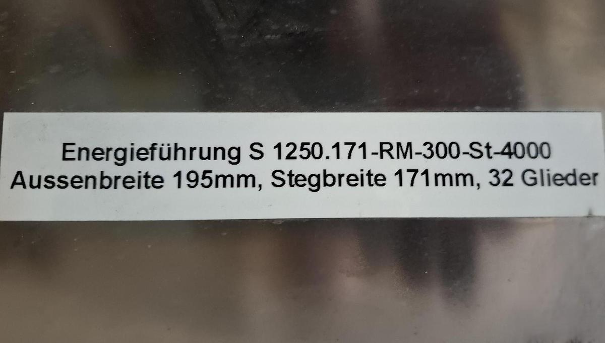 Geschlossene Metall Energiekette, S1250.171-RM-300-St-4000, Kabelschlepp, neuwertig