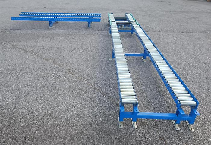 Palettenrollenbahn mit Drehtisch, 10,2m Kraus, neuwertig -70%