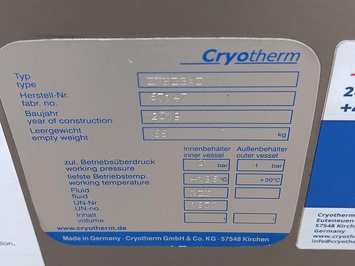 Gebraucht Stickstoff Kühlbad,  Cryotherm, gebraucht