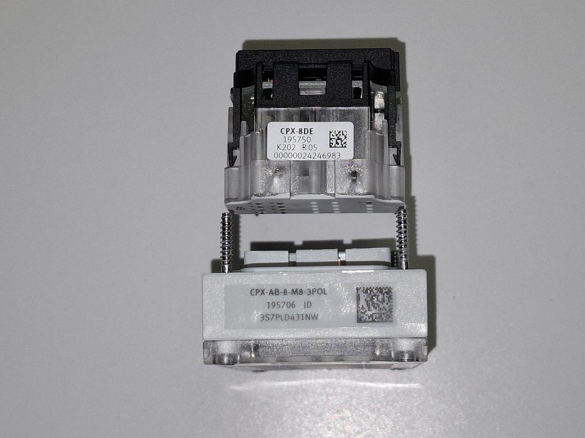 Eingangsmodul + Anschlussblock,  195750 + 195706, Original Festo, neu