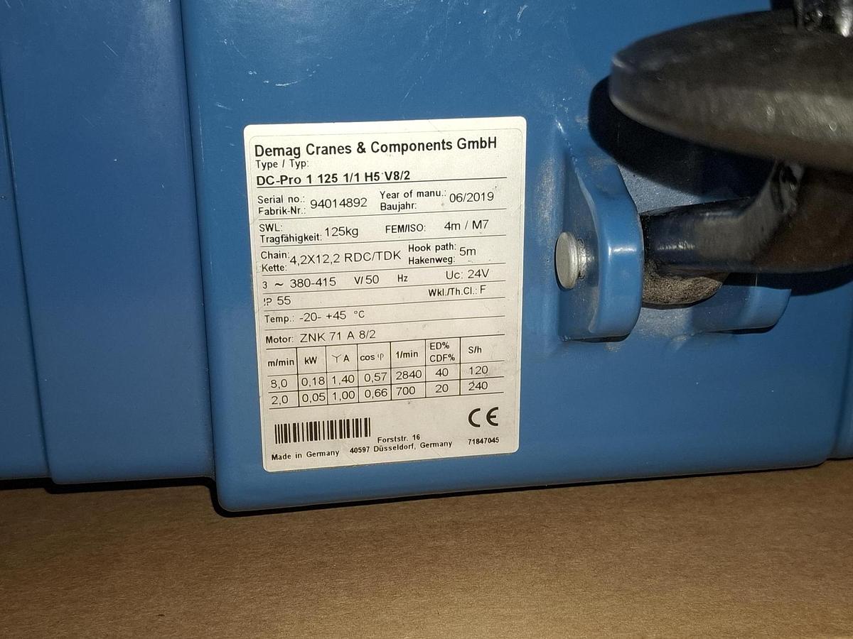 Gebraucht Kettenzug, elektrisch, 125kg DC-Pro1 125 1/1 H5 V8/2, Demag, gebraucht-Top