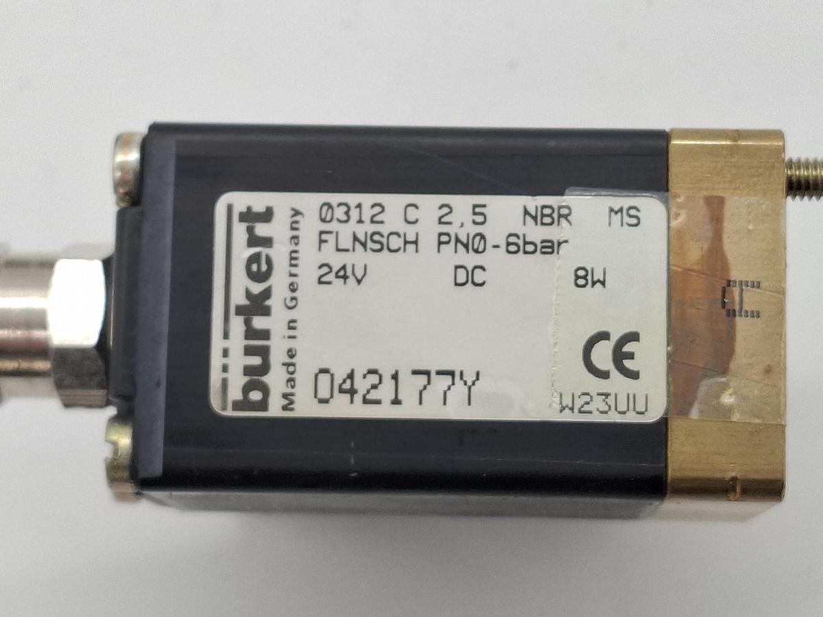 Magnetventil, 0312 C 2,5 NBR MS, 0-6bar, 24V DC, Bürkert, neu