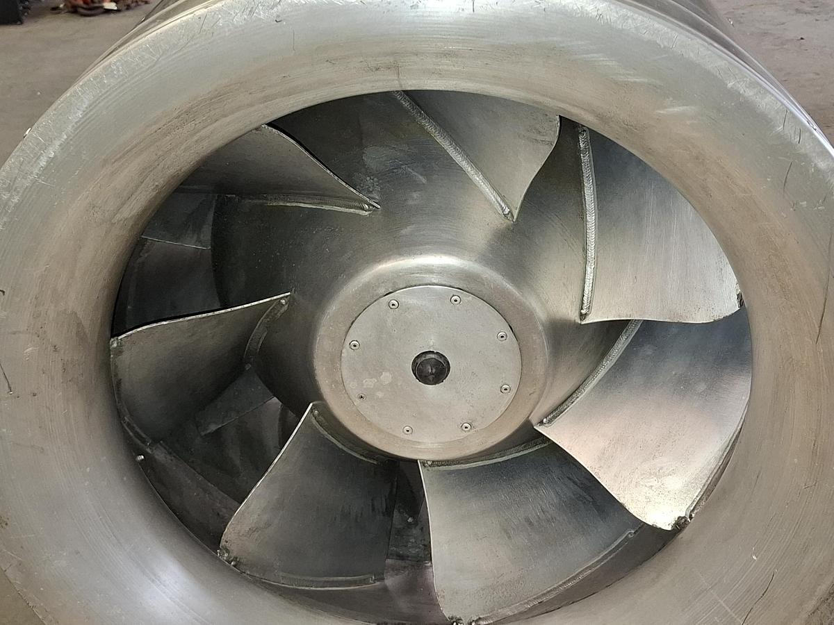 Gebraucht Hochdruck Rohrventilator aus Alu, AD710mm, TDE 500 D4, Ruck, gebraucht