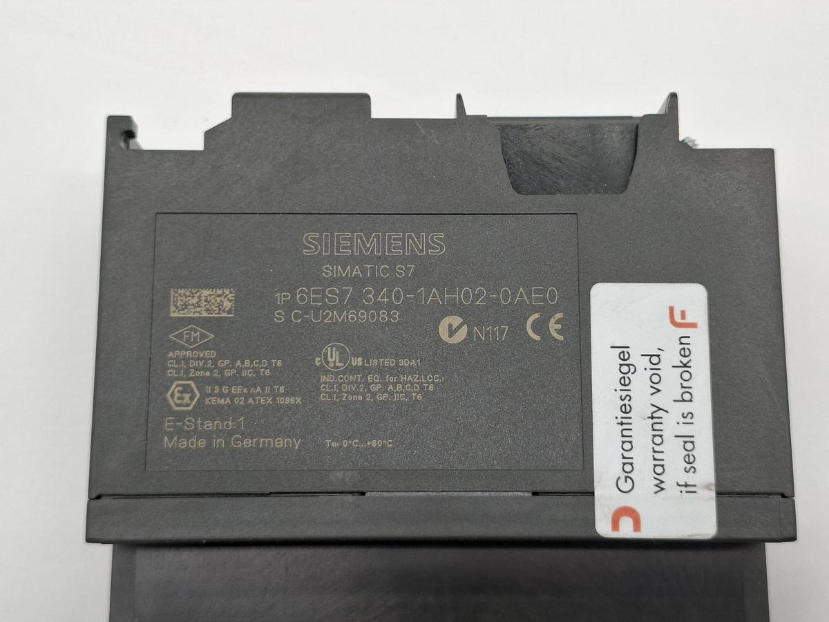 Gebraucht Prozessor CP340, 6ES7 340-1AH02-0AE0, Siemens, gebraucht-Funktionszusicherung
