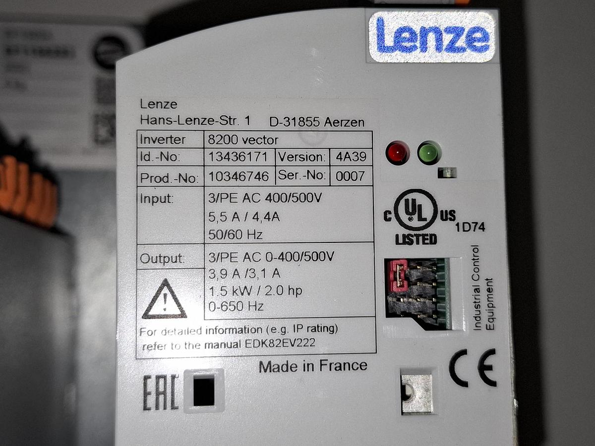 Antriebssteuerung Weiss, EF1503A, EPZ10201 APPL + Inv 8200, Lenze, neu