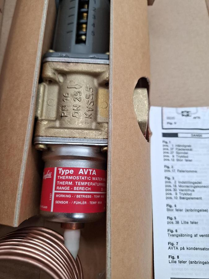 Temperaturregler, 25-65°C, Kvs 5,5, G1", AVTA 25, 003N4162, Danfoss, neu