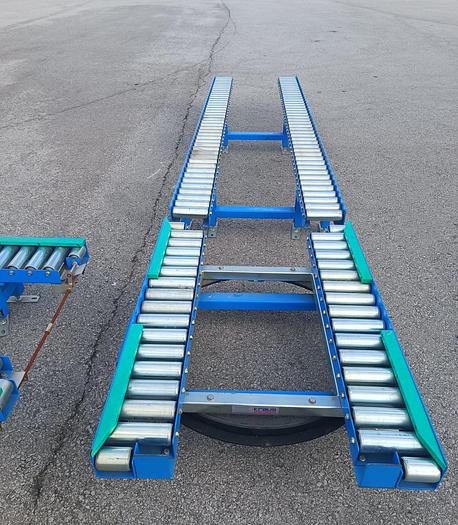 Palettenrollenbahn mit Drehtisch, 10,2m Kraus, neuwertig -70%