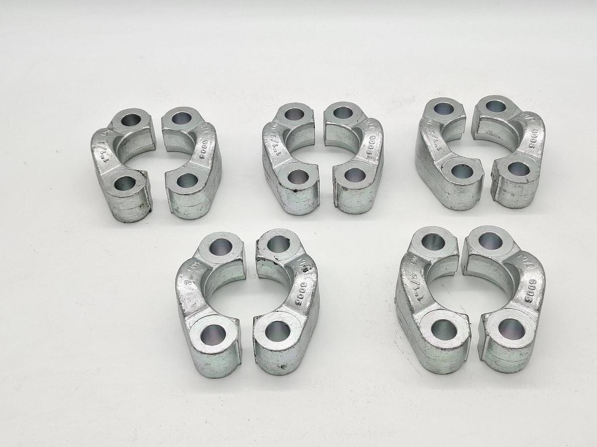 5 Flanschhälftenpaare (10 Teile), SAE 1 1/2", 6000PSI, St verz., , neu