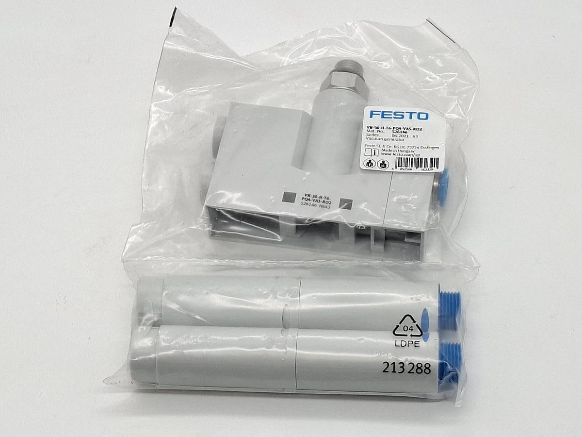Vakuumgenerator, 526146, VN-30-H-T6-PQ4-VA5-RO2, Festo, neu