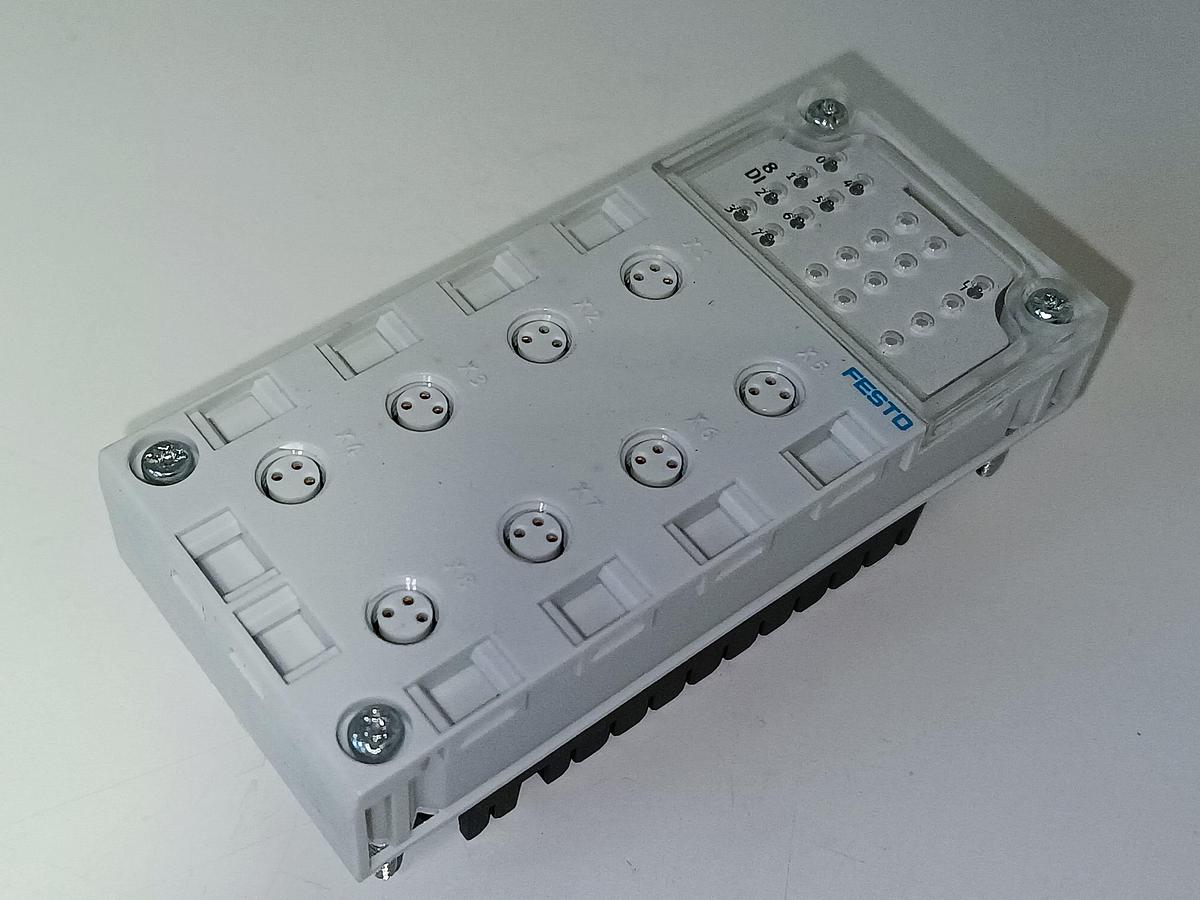 Eingangsmodul + Anschlussblock,  195750 + 195706, Original Festo, neu