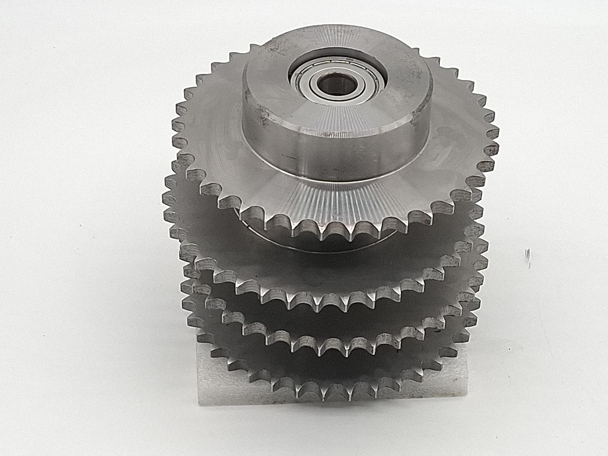 1 Stück Kettenrad inkl. 2 Rillenkugellager, M08B-38, ID17mm , neu