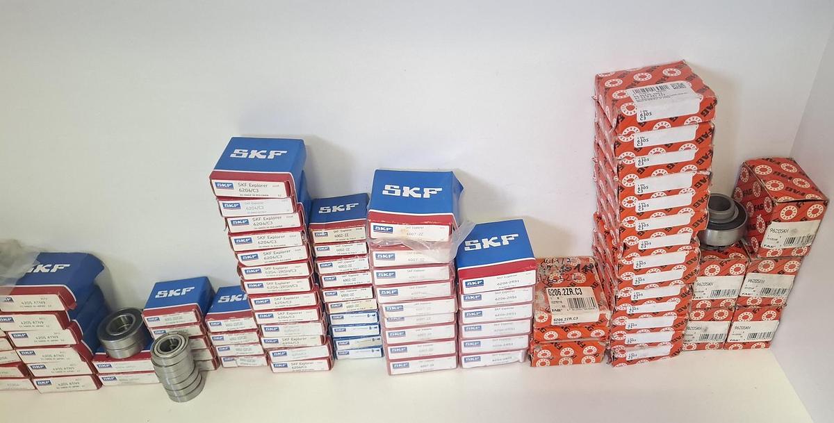 Konvolut ca. 265 Stück kleine Wälzlager, SKF, FAG, INA, , neuwertig