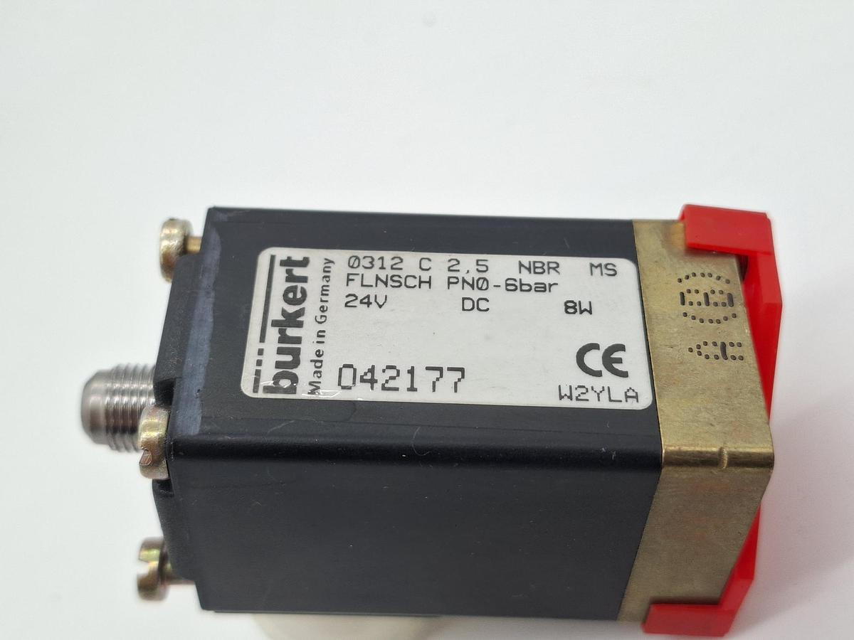 Magnetventil, 0312 C 2,5 NBR MS, 0-6bar, 24V DC, Bürkert, neuwertig