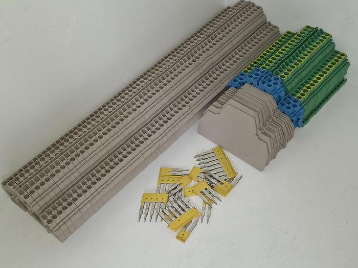 Gebraucht 1 Set = 115 Stück Reihenklemmen und Zubehör, ZDK 2,5, Weidmüller, gebraucht-Top