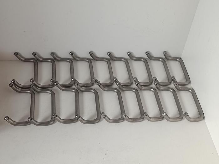 Gebraucht 9 Stück Bügelgriff abgewinkelt, Edelstahl elektropoliert, 125mm x D12mm, , neuwertig -50%