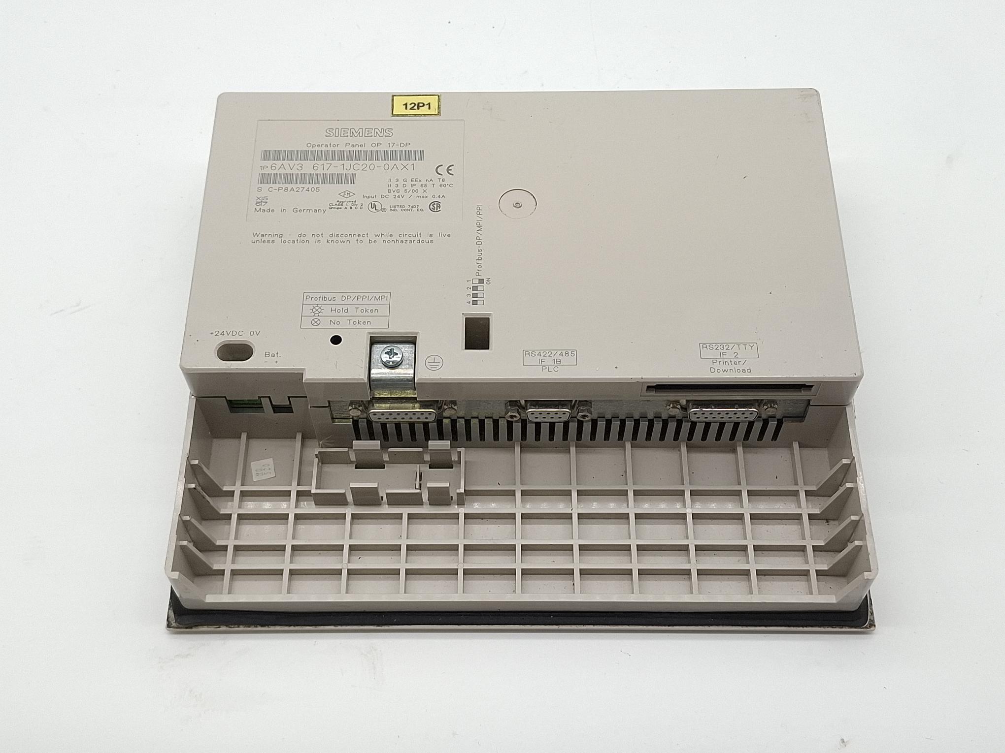 Gebraucht Operator panel, OP17-DP, 6AV3 617-1JC20-0AX1, Siemens, gebraucht-Funktionszusicherung
