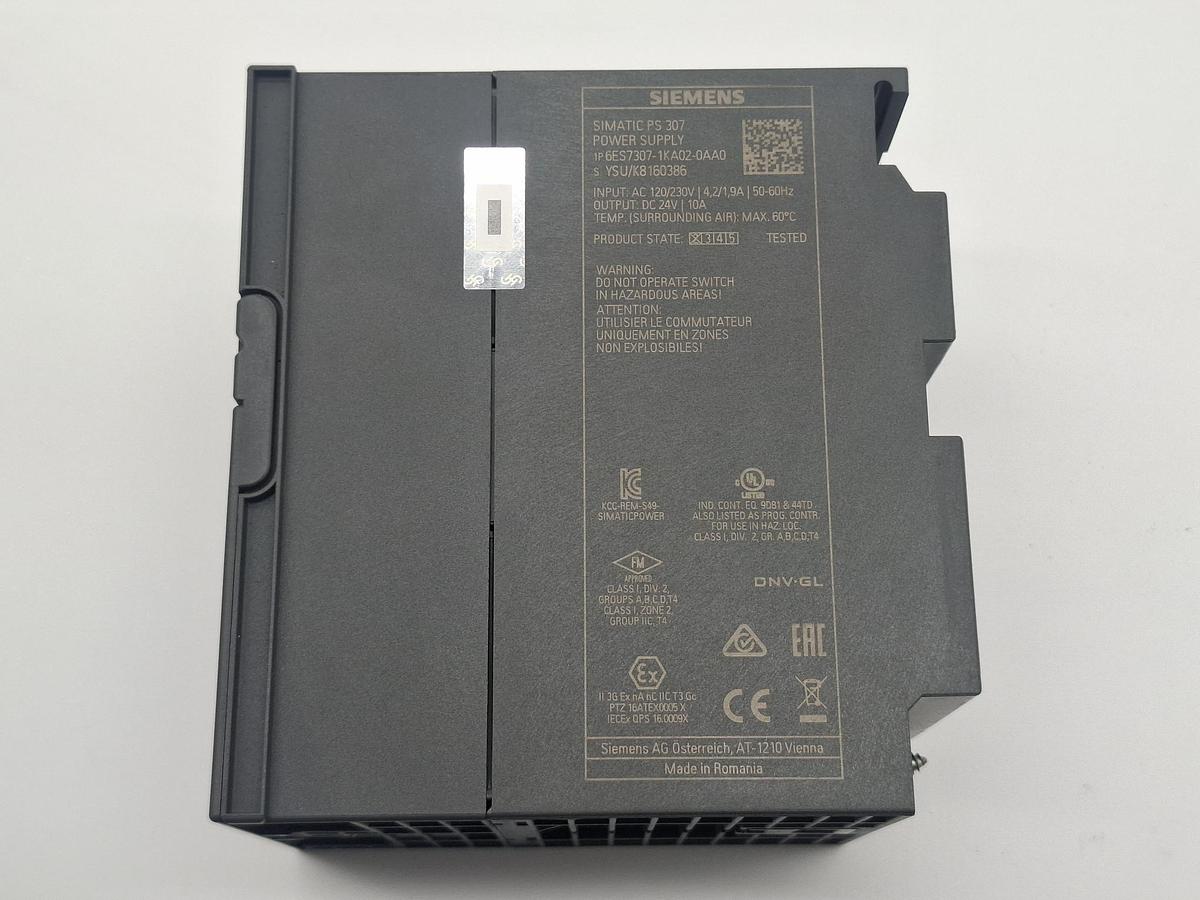 Gebraucht 2 Stück Stromversorgung PS307, 6ES7 307-1KA02-0AA0, Siemens, gebraucht-Funktionszusicherung