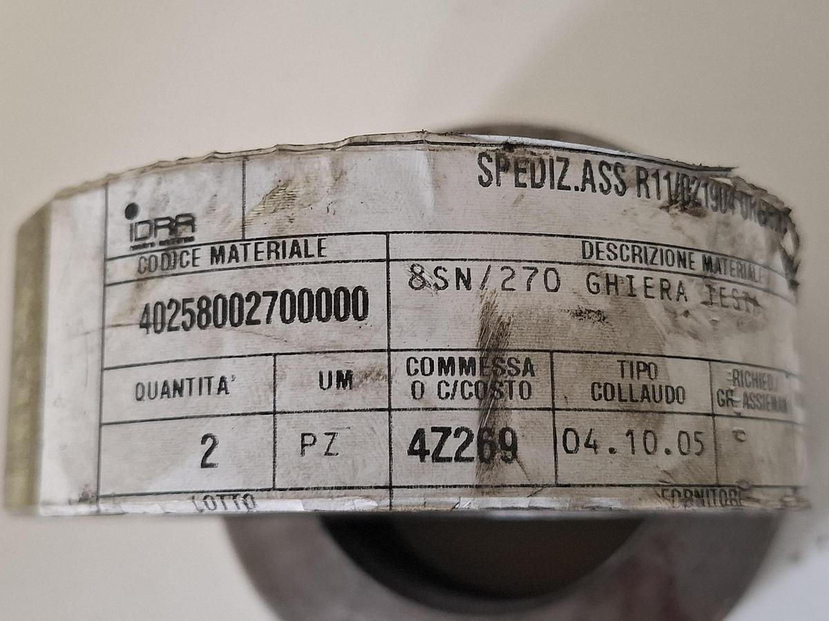 2 Stück Sicherungsmuttern für Idra 1800, 40258002700000, 8SN/270, Idra, neu