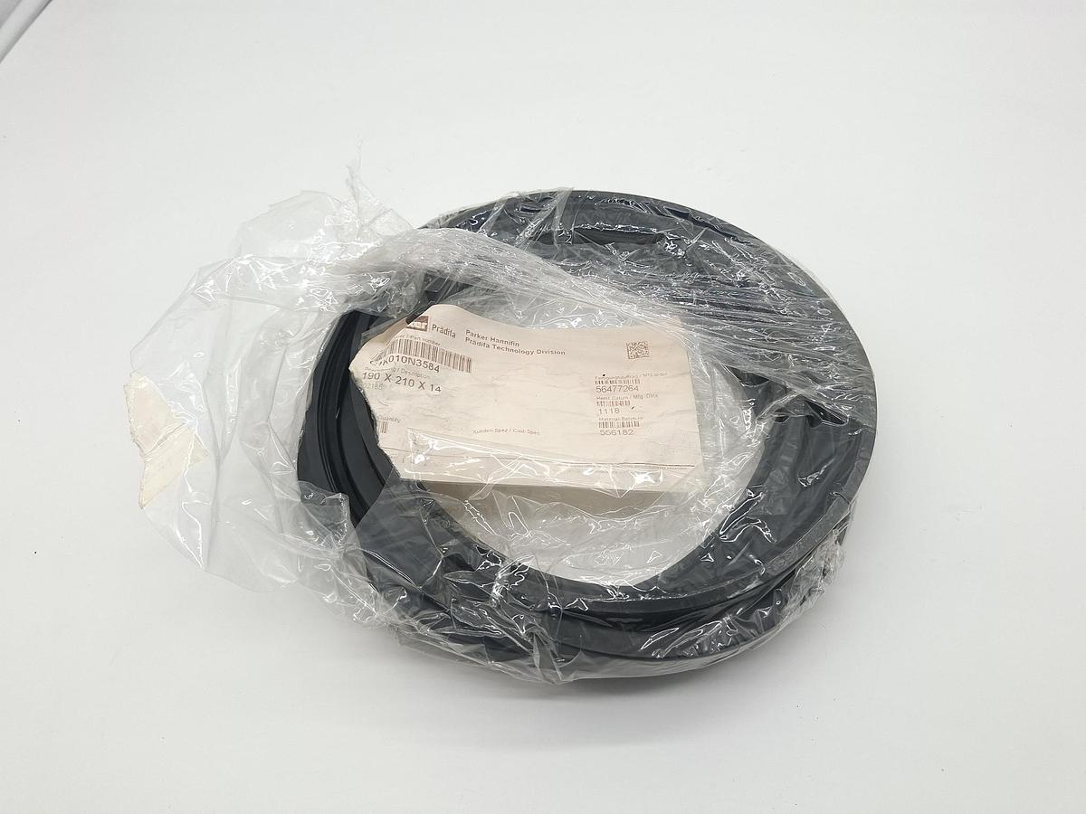 Stangendichtung NBR schwarz für d190mm, d190/210x14mm, C1 K010 N3584, Parker, neu -50%