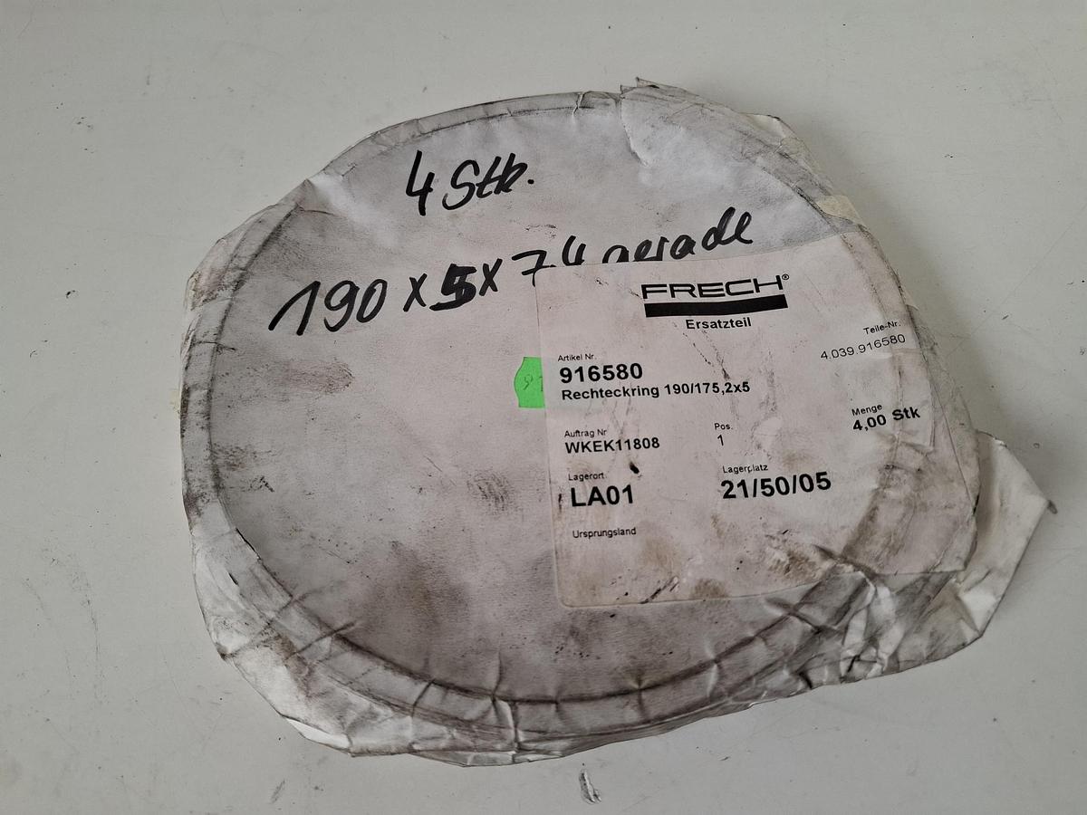 4 Stück Kolbenringe für Frech Druckgussmaschine, D190mm, 916580, Frech/Müller Weingarten, neu