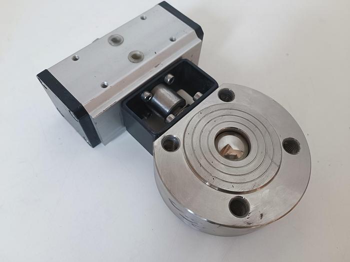 Gebraucht Edelstahl Kompakt Kugelhahn DN25 mit Pneumatikantrieb, getestet, DN25, Alfa, gebraucht