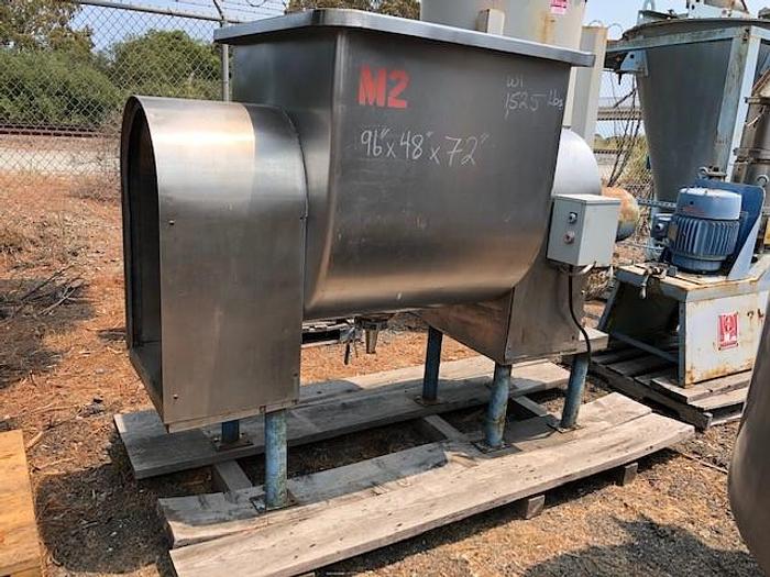 Used Mixer, Paddle, 27 CF, S/st, 5 HP 36" x 36" x 40" #S739355
