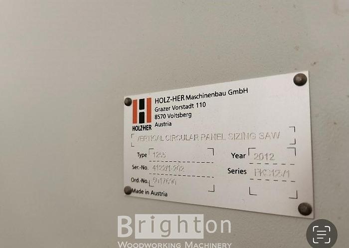 Used 2012 Holzher 1255 vertical panel saw #BM2372