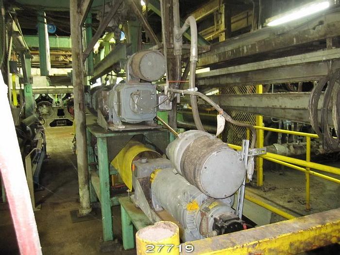 Used Lg Industries  Lg Industries 500 Pli 122" Face 2-Roll Calender Stack With Bottom Controlled Crown Roll, (2) Hydraulic Units, Control Console And Spare Set Of Rolls, (2) 25 Hp Dc Drive Motors, Joliet Integrated Dc Drive System #27719