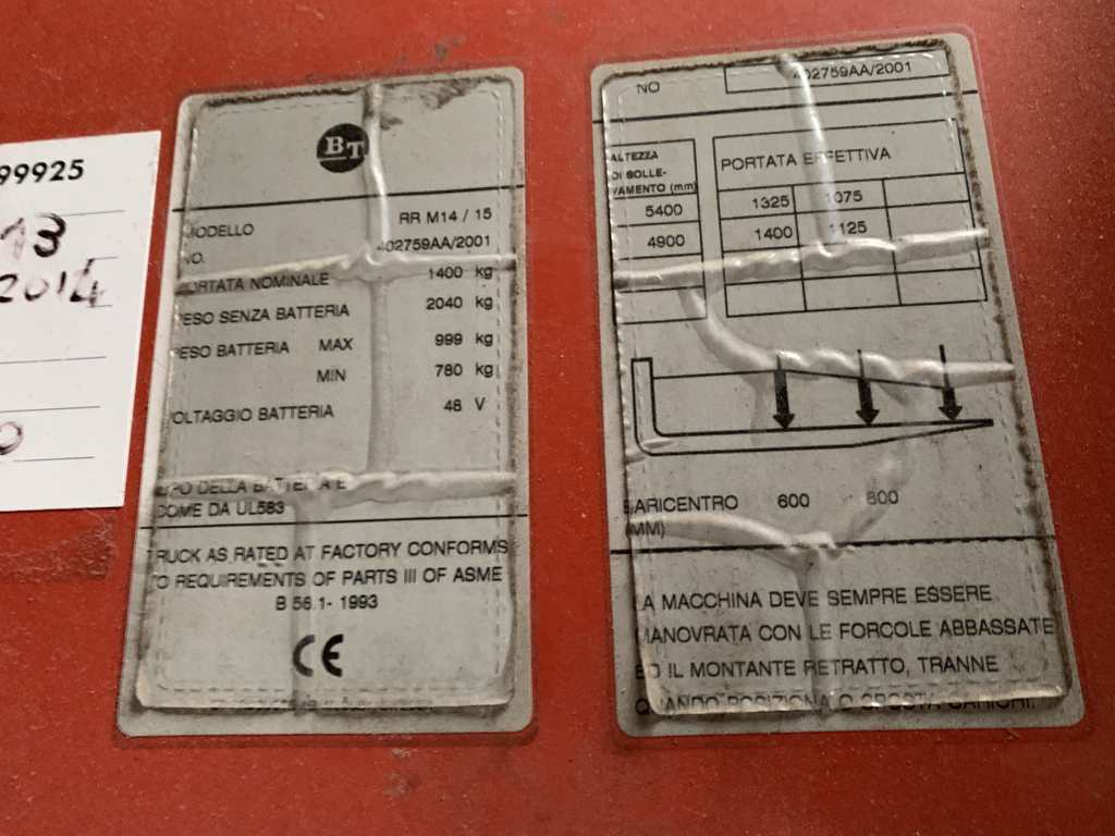 Usato 2001 Sollevatore laterale portata 14 quintali