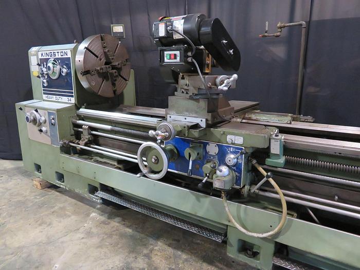 Used Kingston HR-4000 34" x 160" Heavy Duty Engine Lathe