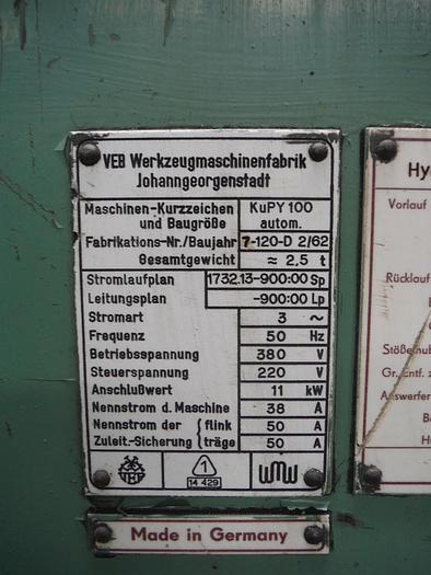 Gebruikt HYDRAULISCHE PERS WMW 100 T