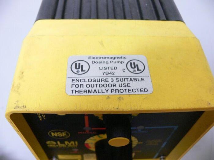 Used LMI Milton Roy Electromagnetic Dosing Pump C741-35T 120 VAC 50/60 Hz 3.5 A