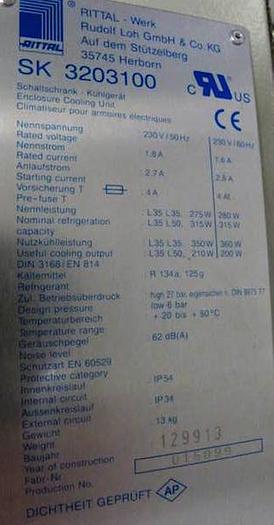 Gebraucht RITTAL Schaltschrankkuehlgeraet SK 320311