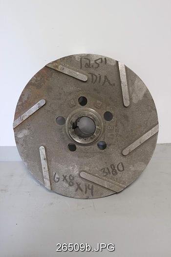 Used Goulds 3180 Impeller, 6x8x14, 5-Vane 12.5" Stainless Steel Impeller #26509