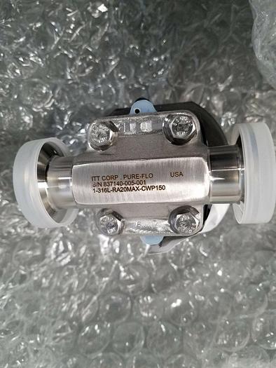 ITT Pure Flo Medical Grade Stainless Steel Pharmaceutical Control Valve. New!
