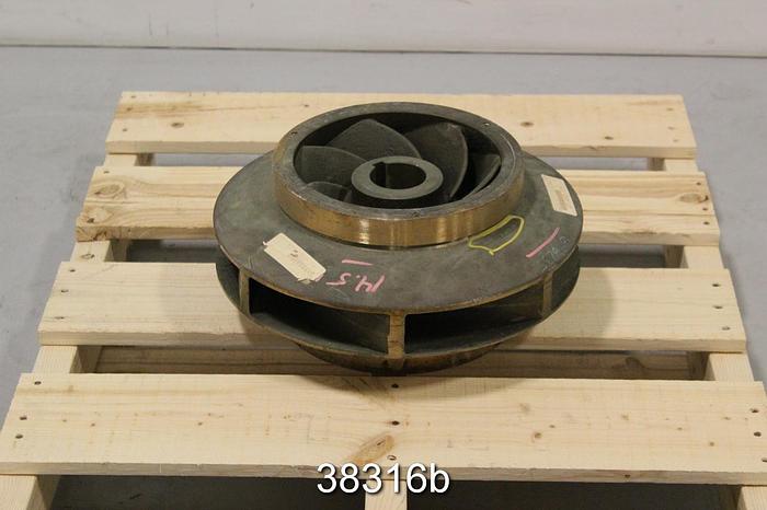 Used Goulds 3405 L 8x10x14 Pump Impeller, 7 Vane, 14.5" #38316
