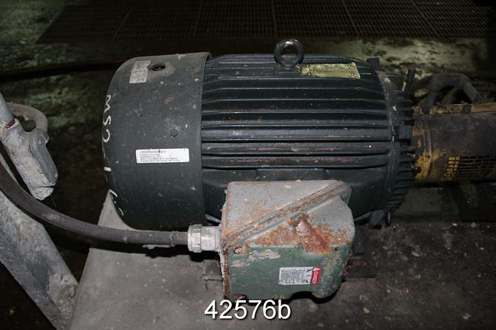 Used Toshiba B0302FLG3BMHD A/C Motor, 30 Hp, 3600 Rpm, 286TS Frame #42576