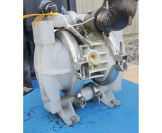USED DIAPHRAGM PUMP, 0.5" X 0.5" INLET & OUTLET, POLYPROPYLENE