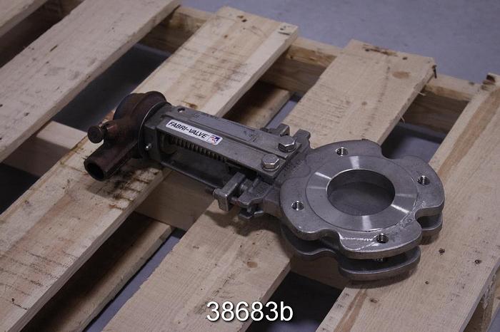 Used Fabri 3" Hand Operated Knife Gate Valve #38683