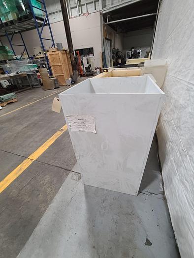 Used Polypro Tank Counter Flow Rinse side and bottom support 24" x 24" x 42"