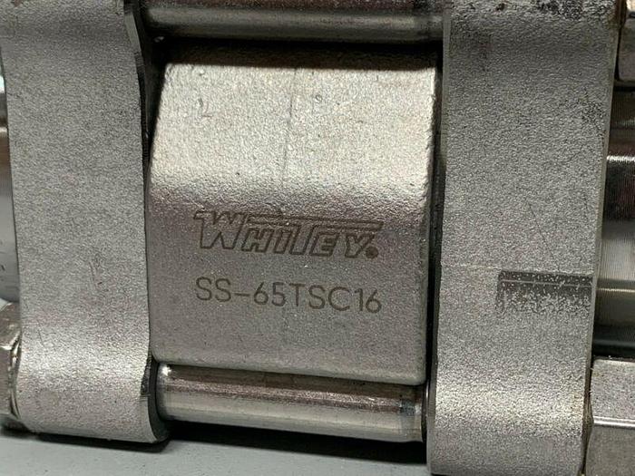 Used Whitey SS-65TSC16 Stainless Steel Sanitary Ball Valve 300 PSI w/ 1" Sanitary Fit