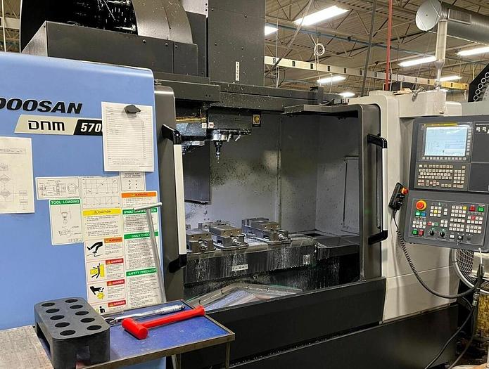Used 2017 DOOSAN DNM 5700 4-Axis CNC Vertical Machining Center