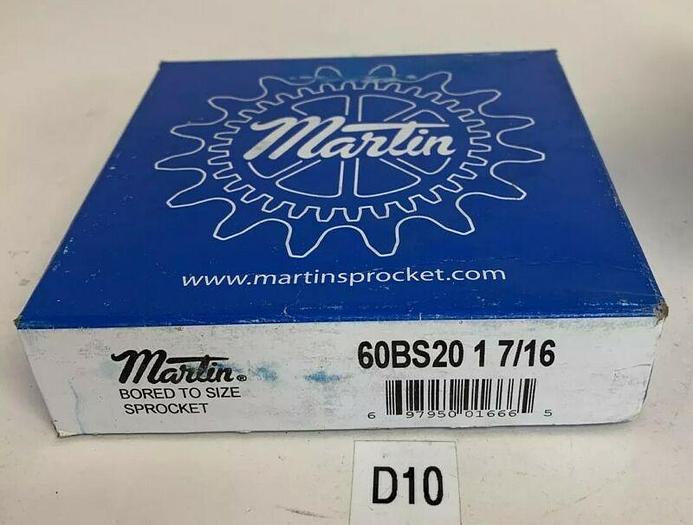 MARTIN BORED TO SIZE SPROCKET 60BS20 1 7/16 - 1 7/16 FAST SHIPPING!