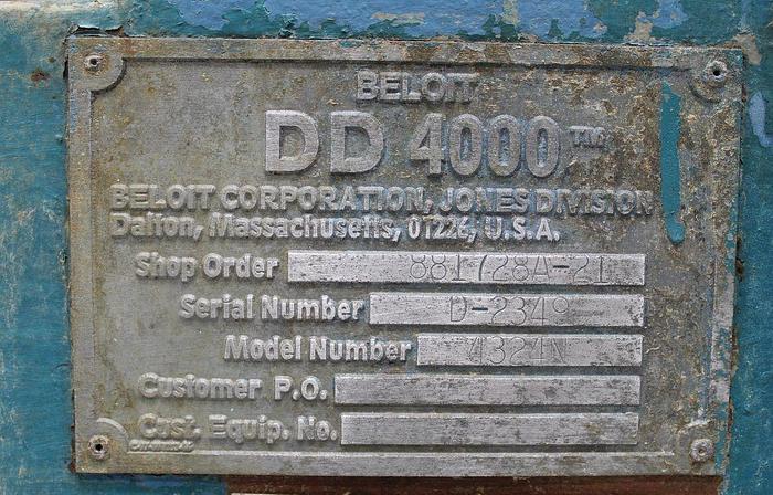 Used BELOIT 24" DD 4000 SERIES REFINER